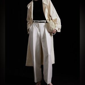 White linen trousers